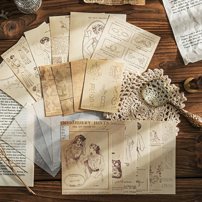 Art Craft Journals - Винтажный набор бумаги для скрапбукинга: ретро-бумага