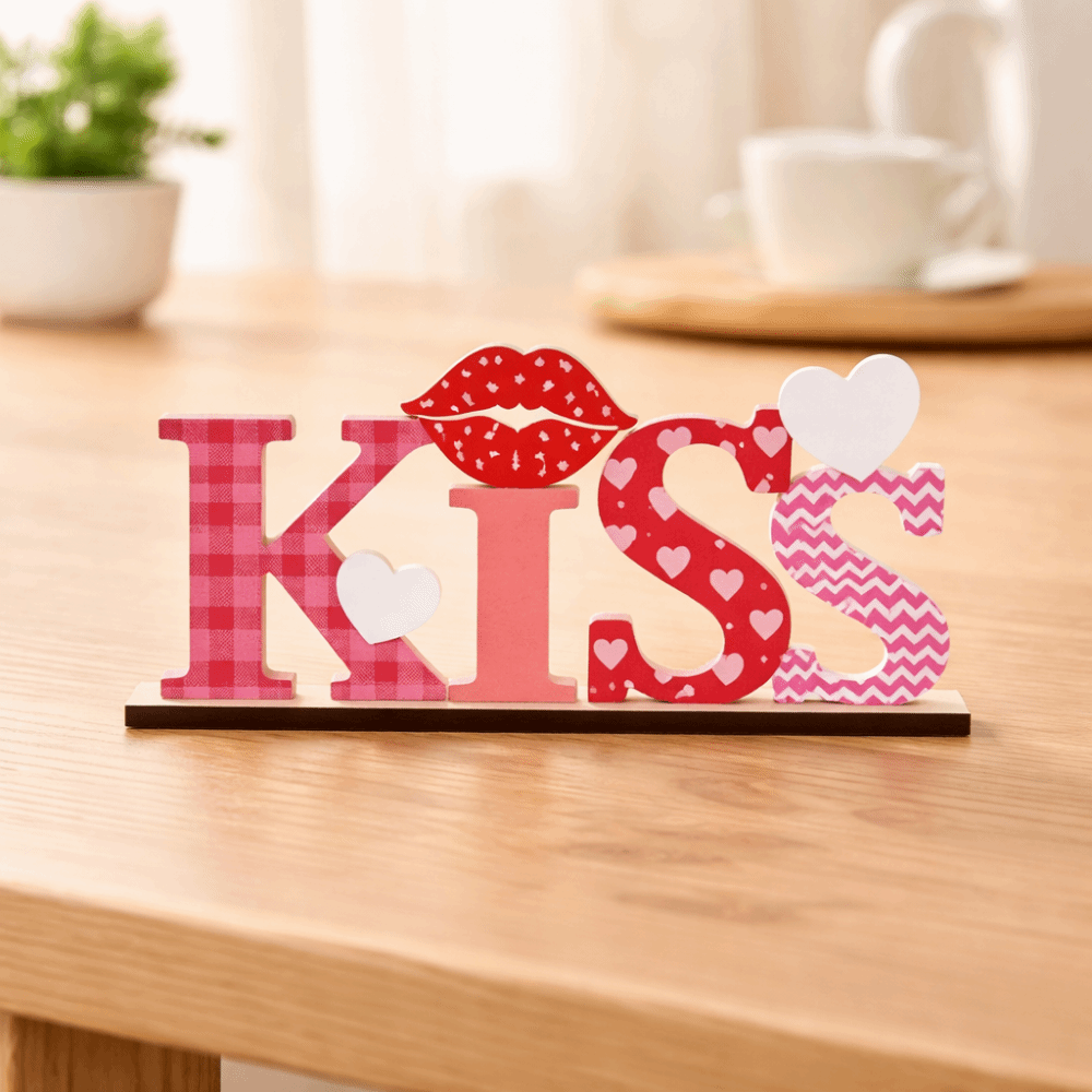 Деревянное украшение LOVE KISS – обзор и цена Art And Craft Valentine