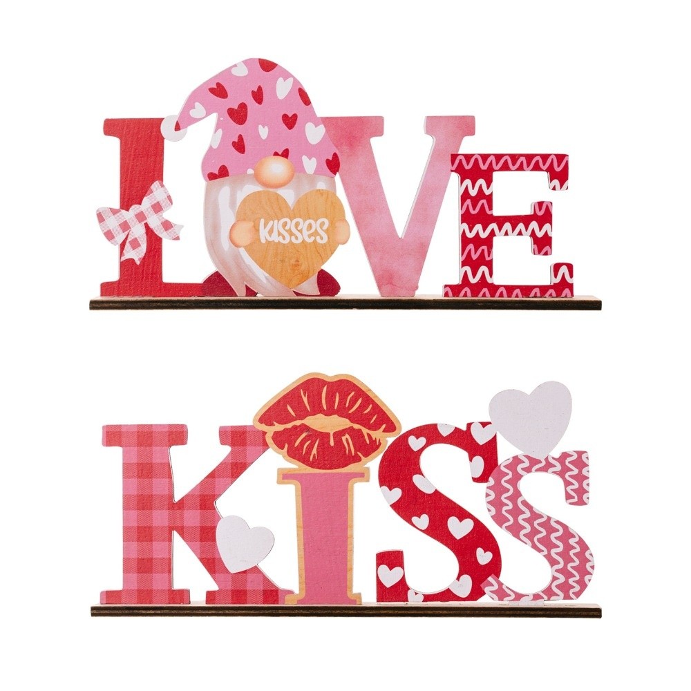 Деревянное украшение LOVE KISS – обзор и цена Art And Craft Valentine