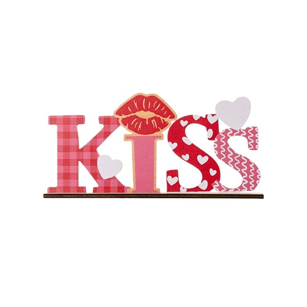 Деревянное украшение LOVE KISS – обзор и цена Art And Craft Valentine
